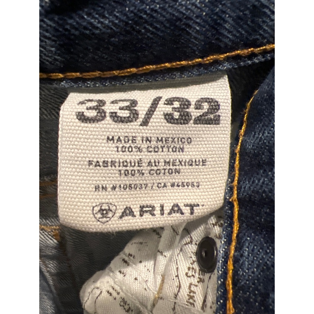 Ariat M4 Low Rise Straight Leg Mens Jeans 33x32 Medium Wash 10007775 AM 8681 B - Picture 5 of 8